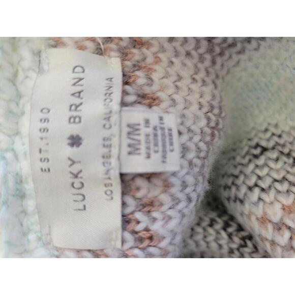 Lucky Brand medium tan & cream western cowgirl tie waist sweater jacket - Picture 3 of 4